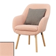Take-a-Seat Charlotte Sherpa Accent Chair in Peach Cream Sherpa Fabric