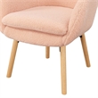 Take-a-Seat Charlotte Sherpa Accent Chair in Peach Cream Sherpa Fabric