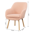 Take-a-Seat Charlotte Sherpa Accent Chair in Peach Cream Sherpa Fabric