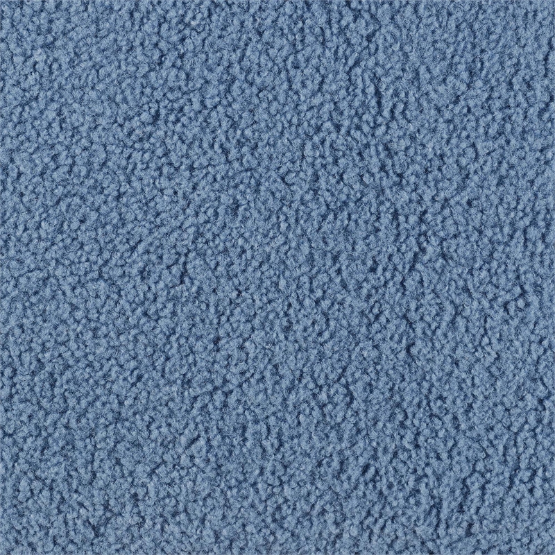 Take-a-Seat Charlotte Sherpa Accent Chair in Blue Sherpa Fabric with Wood Legs