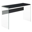 Convenience Concepts SoHo Console Table/Desk in Black Wood Finish