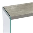 Convenience Concepts SoHo V Console Table with Shelf in Light Gray Wood Finish