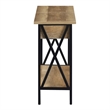 Tucson Flip Top End Table with Charging Station and Shelf in Nutmeg Wood Finish
