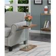 Convenience Concepts SoHo C End Table in Nutmeg Wood Finish and Clear Glass