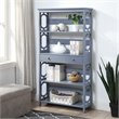 Convenience Concepts Omega 5-Tier Bookcase with Drawer in Gray Wood