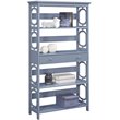 Convenience Concepts Omega 5-Tier Bookcase with Drawer in Gray Wood