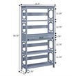 Convenience Concepts Omega 5-Tier Bookcase with Drawer in Gray Wood
