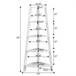 Convenience Concepts Newport 5-Tier Wide Corner Bookcase in White Wood