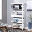 Convenience Concepts Omega 5-Tier Bookcase with Drawer in White Wood