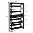 Convenience Concepts Omega 5-Tier Bookcase with Drawer in Black Wood