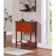 Convenience Concepts Kendra Three-Drawer Hall Table with Shelf in Cherry Wood