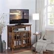 Big Sur Highboy TV Stand with Storage Cabinets in Brown Wood Finish