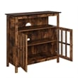 Big Sur Highboy TV Stand with Storage Cabinets in Brown Wood Finish