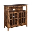 Big Sur Highboy TV Stand with Storage Cabinets in Brown Wood Finish