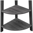 Convenience Concepts Newport 5-Tier Wide Corner Bookcase in Gray Wood
