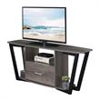 Graystone 60-inch One-Drawer TV Stand with Shelves in Gray Wood Finish