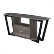 Graystone 60-inch One-Drawer TV Stand with Shelves in Gray Wood Finish