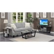 Graystone 60-inch One-Drawer TV Stand with Shelves in Gray Wood Finish