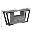 Graystone 60-inch One-Drawer TV Stand with Shelves in Gray Wood Finish