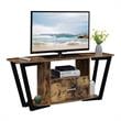 Graystone 60-inch One-Drawer TV Stand with Shelves in Nutmeg Wood Finish