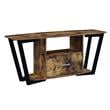 Graystone 60-inch One-Drawer TV Stand with Shelves in Nutmeg Wood Finish