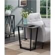 Convenience Concepts Graystone End Table with Shelf in Gray Wood Finish
