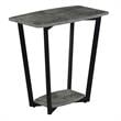 Convenience Concepts Graystone End Table with Shelf in Gray Wood Finish