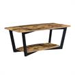 Convenience Concepts Graystone Coffee Table with Shelf in Nutmeg Wood Finish
