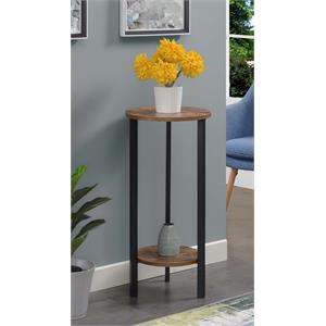 graystone 31-inch two-tier plant stand in nutmeg wood finish