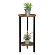 Graystone 31-inch Two-Tier Plant Stand in Nutmeg Wood Finish