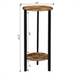 Graystone 31-inch Two-Tier Plant Stand in Nutmeg Wood Finish