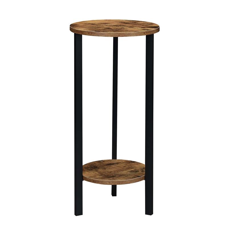 Graystone 31-inch Two-Tier Plant Stand in Nutmeg Wood Finish