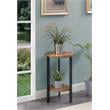Graystone 24-inch Two-Tier Plant Stand in Nutmeg Wood Finish