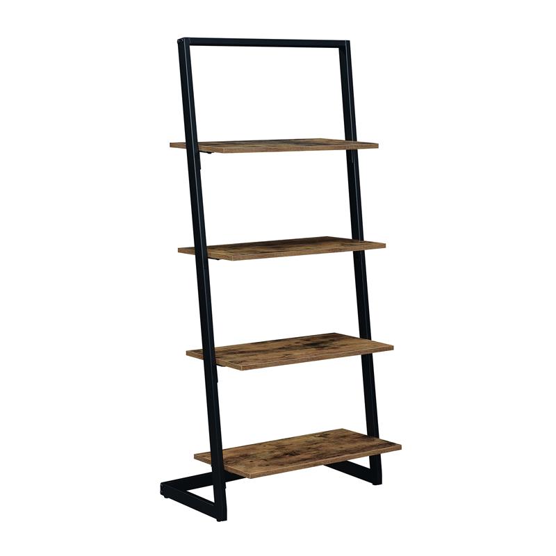 Convenience Concepts Graystone Ladder Bookshelf in Nutmeg Wood Finish