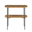 Convenience Concepts Lunar Chairside End Table with Shelf in Brown Wood Finish