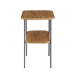 Convenience Concepts Lunar Chairside End Table with Shelf in Brown Wood Finish