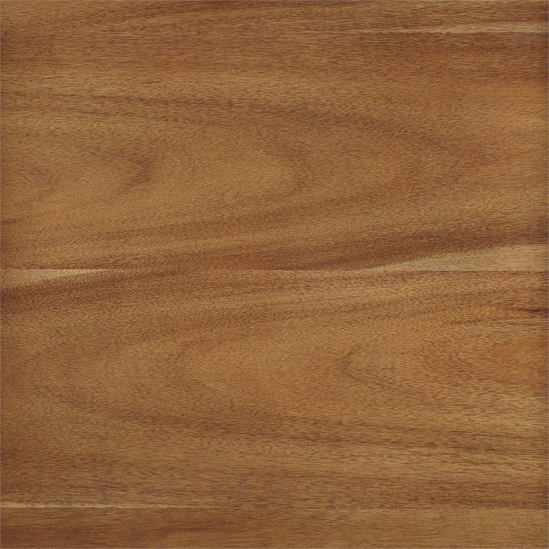 Convenience Concepts Lunar Chairside End Table with Shelf in Brown Wood Finish