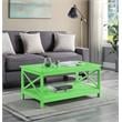 Convenience Concepts Oxford Coffee Table with Shelf in Lime Green Wood Finish