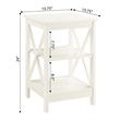 Convenience Concepts End Table Coffee Accent Table Square in Wood - Ivory