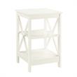 Convenience Concepts End Table Coffee Accent Table Square in Wood - Ivory