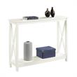 Convenience Concepts Oxford Console Table with Shelf in Ivory Wood Finish