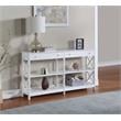 Oxford Two-Drawer 60-inch Console Table with Shelves in White Wood Finish