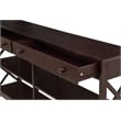 Oxford Two-Drawer 60-inch Console Table with Shelves in Espresso Wood Finish