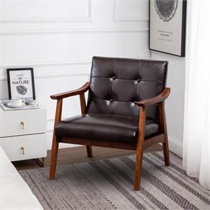 convenience concepts take-a-seat natalie accent chair in espresso faux leather