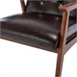 Convenience Concepts Take-a-Seat Natalie Accent Chair in Espresso Faux Leather