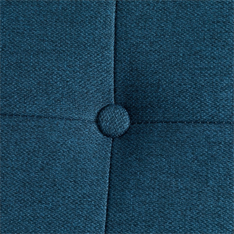 Convenience Concepts Take-a-Seat Natalie Accent Chair in Blue Faux Linen Fabric