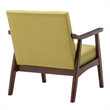 Take-a-Seat Natalie Accent Chair in Yellow Faux Linen Fabric