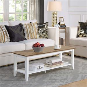 american heritage coffee table with shelf