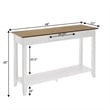 American Heritage One-Drawer Console Table with Shelf in White Wood Finish