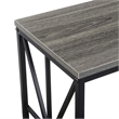 Tucson Starburst Chairside End Table w/Charging Station and Shelf in Gray Wood